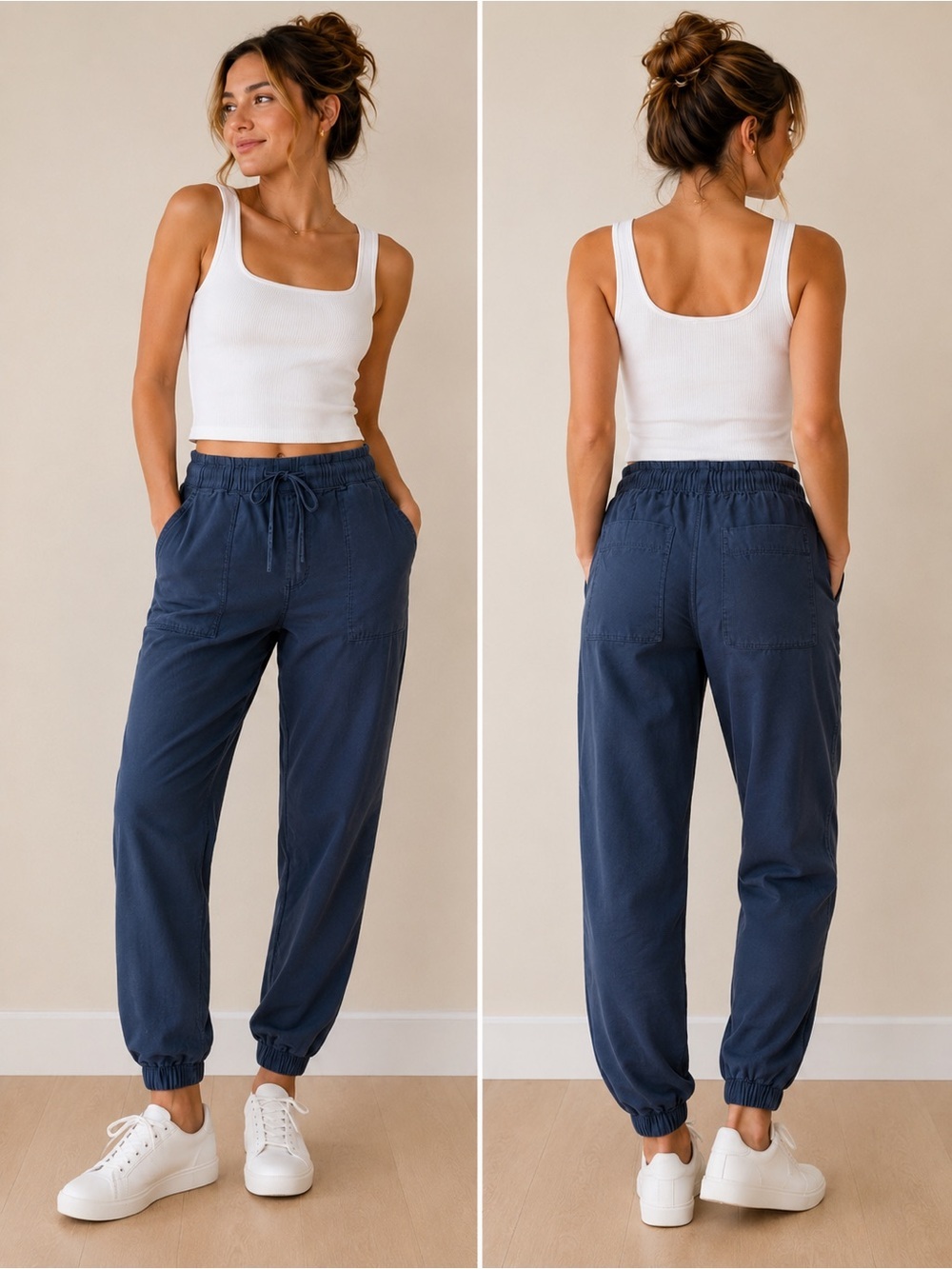 LOFT Outlet Blue Lyocell Blend Jogger Pants Women’s Medium